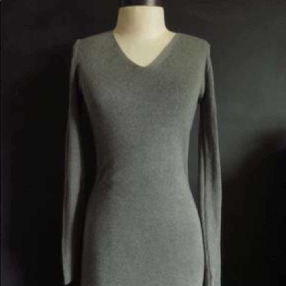 Grey Knit Sweaterdress